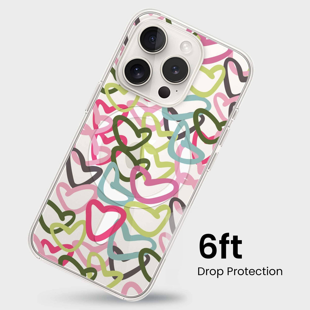 iPhone 15 Pro Max Clear Case - Graffiti Design