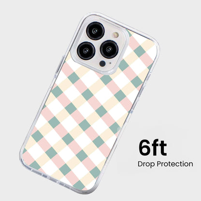 iPhone 15 Pro Max Clear Case - Light Lattice Design