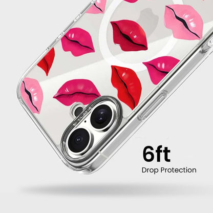 MagSafe iPhone 16 Lips Design Clear Case