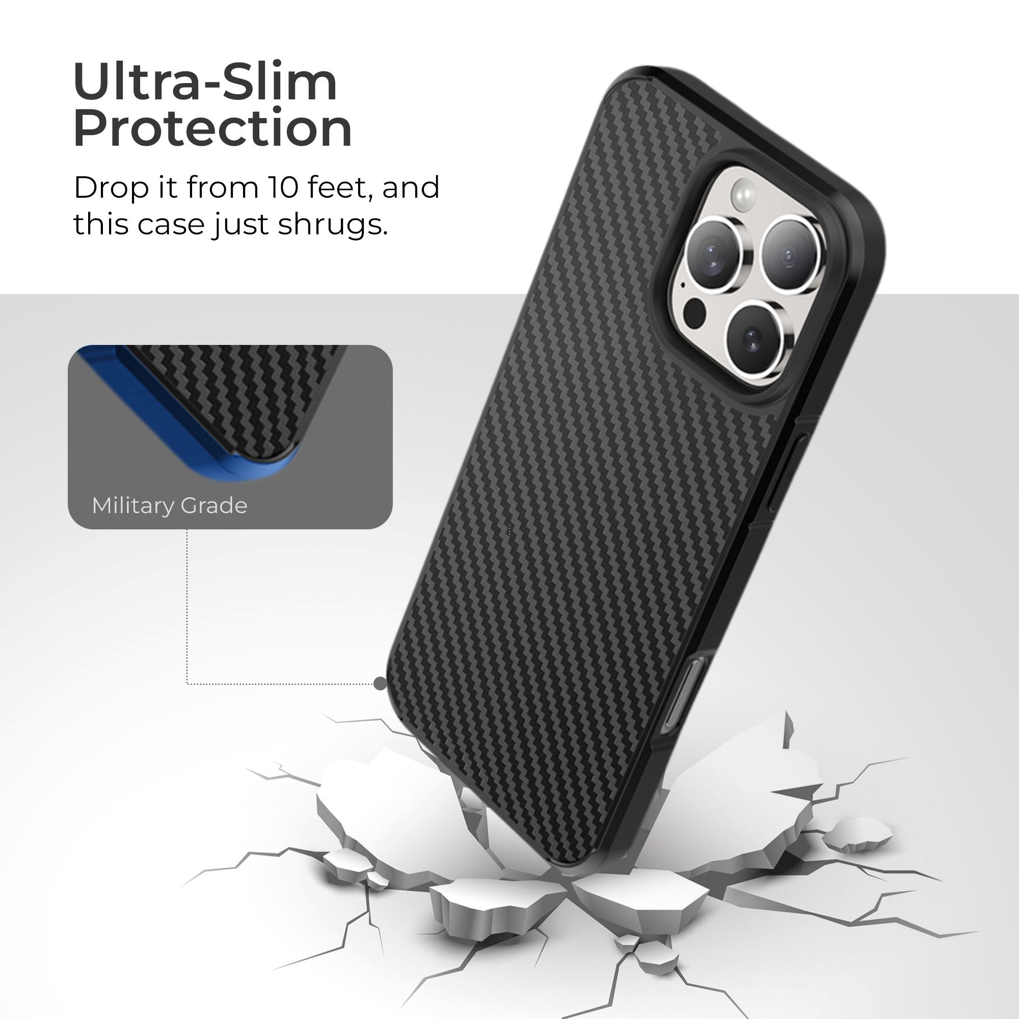 iPhone 16 Pro Max Aramid Fiber Military-Grade Protective Case