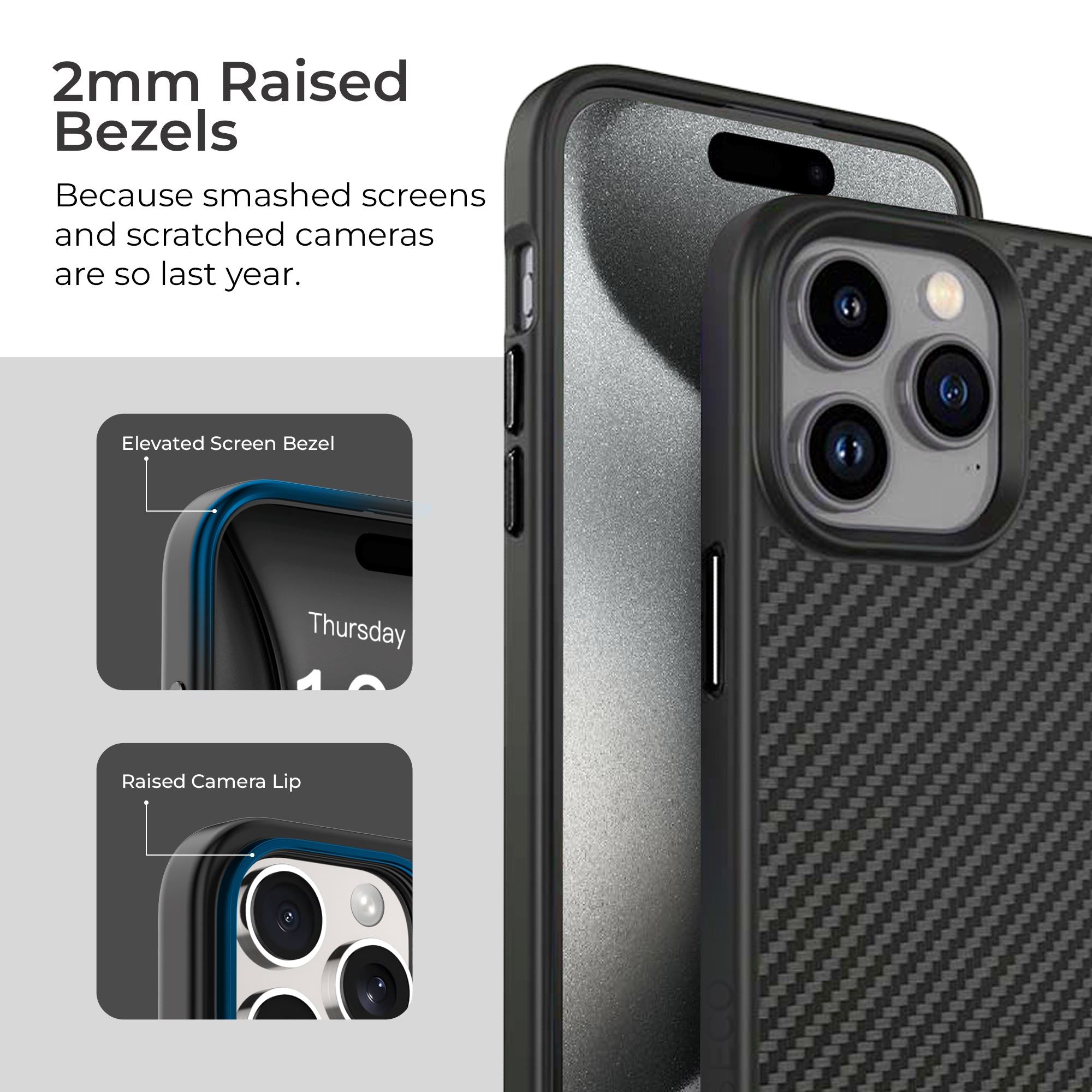 iPhone 15 Pro Aramid Fiber Military-Grade Protective Case