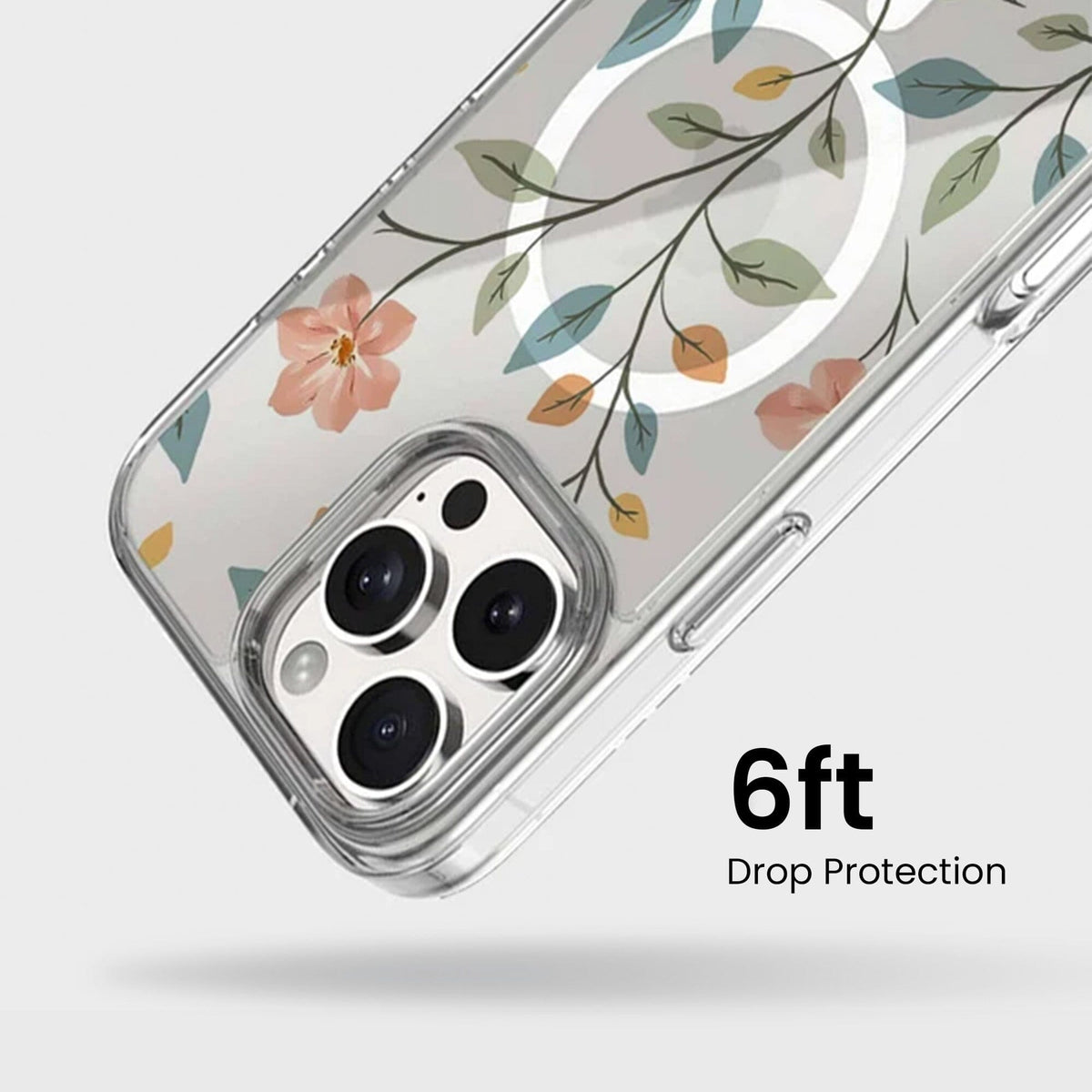 MagSafe iPhone 16 Pro Easter Floral Clear Case