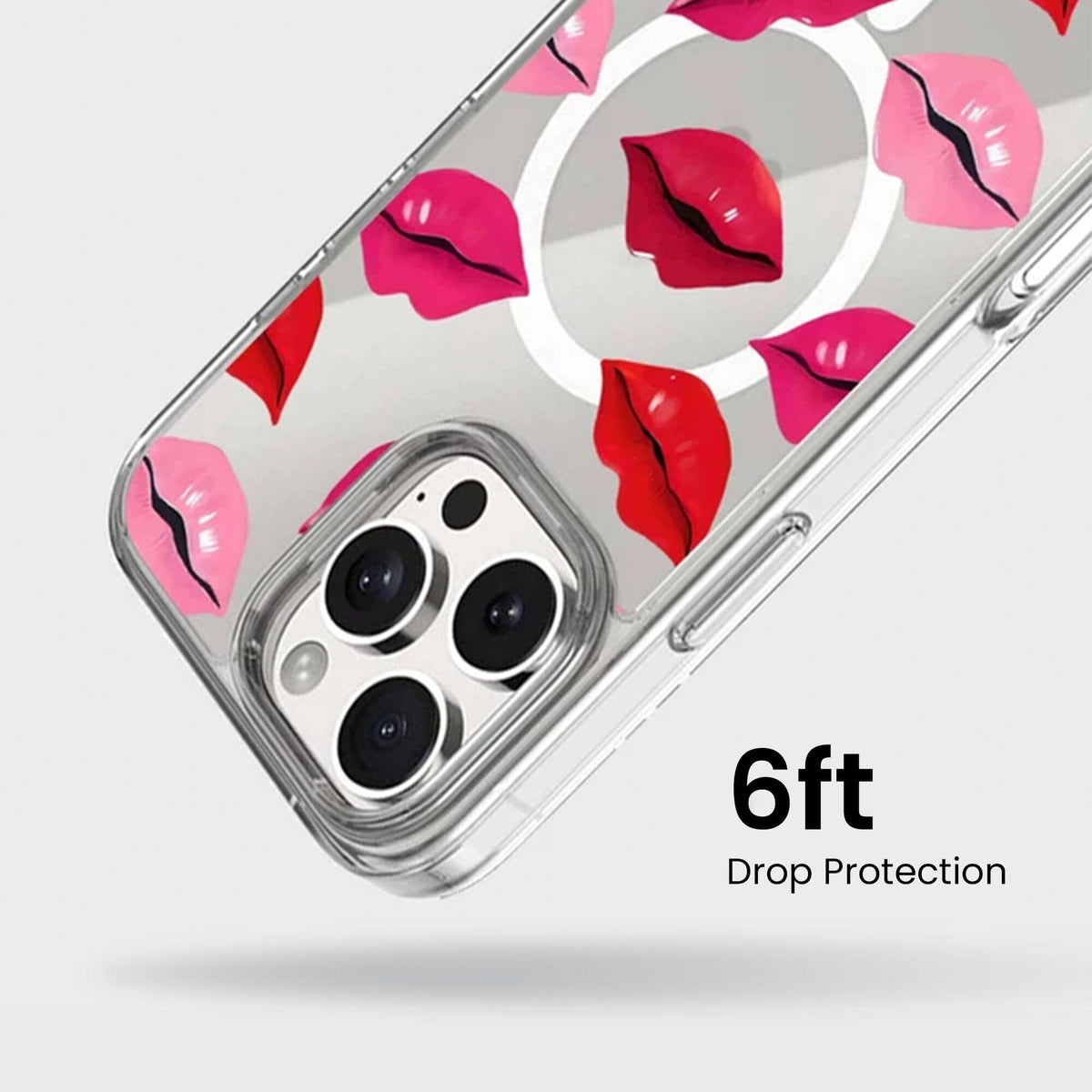 MagSafe iPhone 16 Pro Lips Design Clear Case