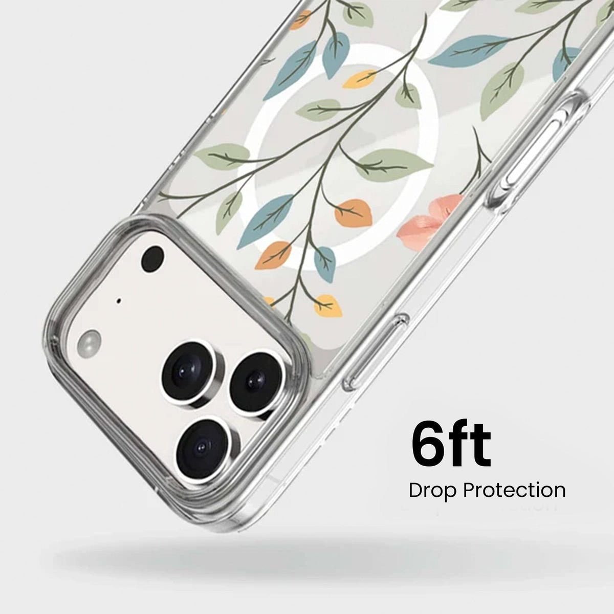 MagSafe iPhone 17 Pro Max Easter Floral Clear Case