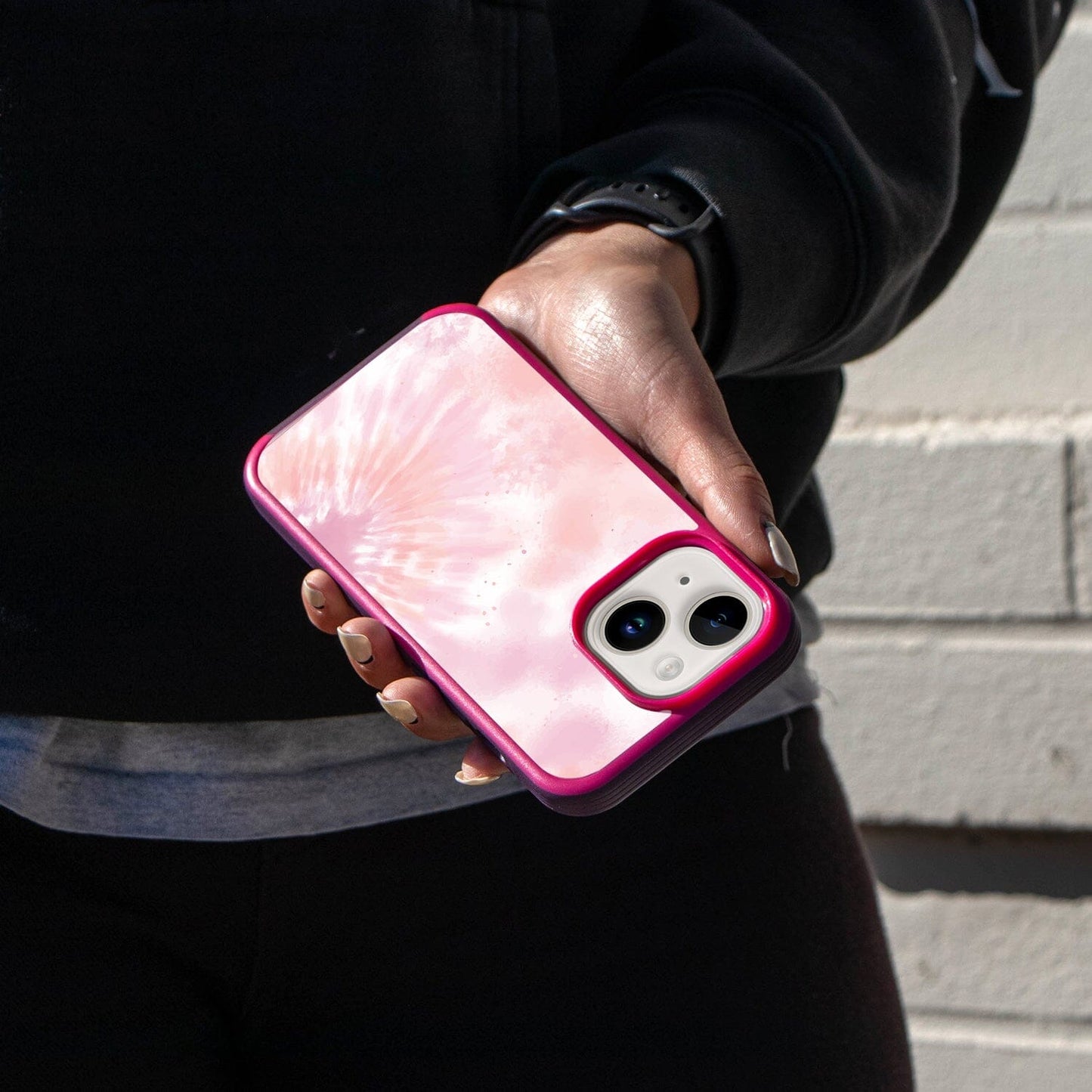 MagSafe iPhone 14 Plus Pink Tie Dye Case