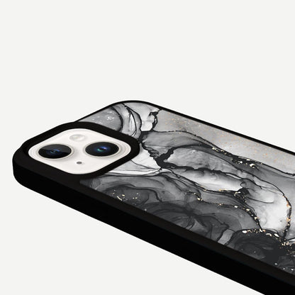 MagSafe iPhone 14 Plus Black Marble Case