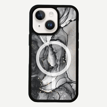 MagSafe iPhone 14 Plus Black Marble Case