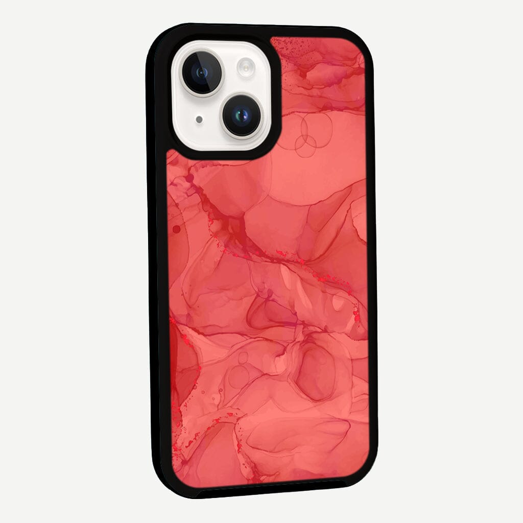 MagSafe iPhone 14 Plus Red Marble Case