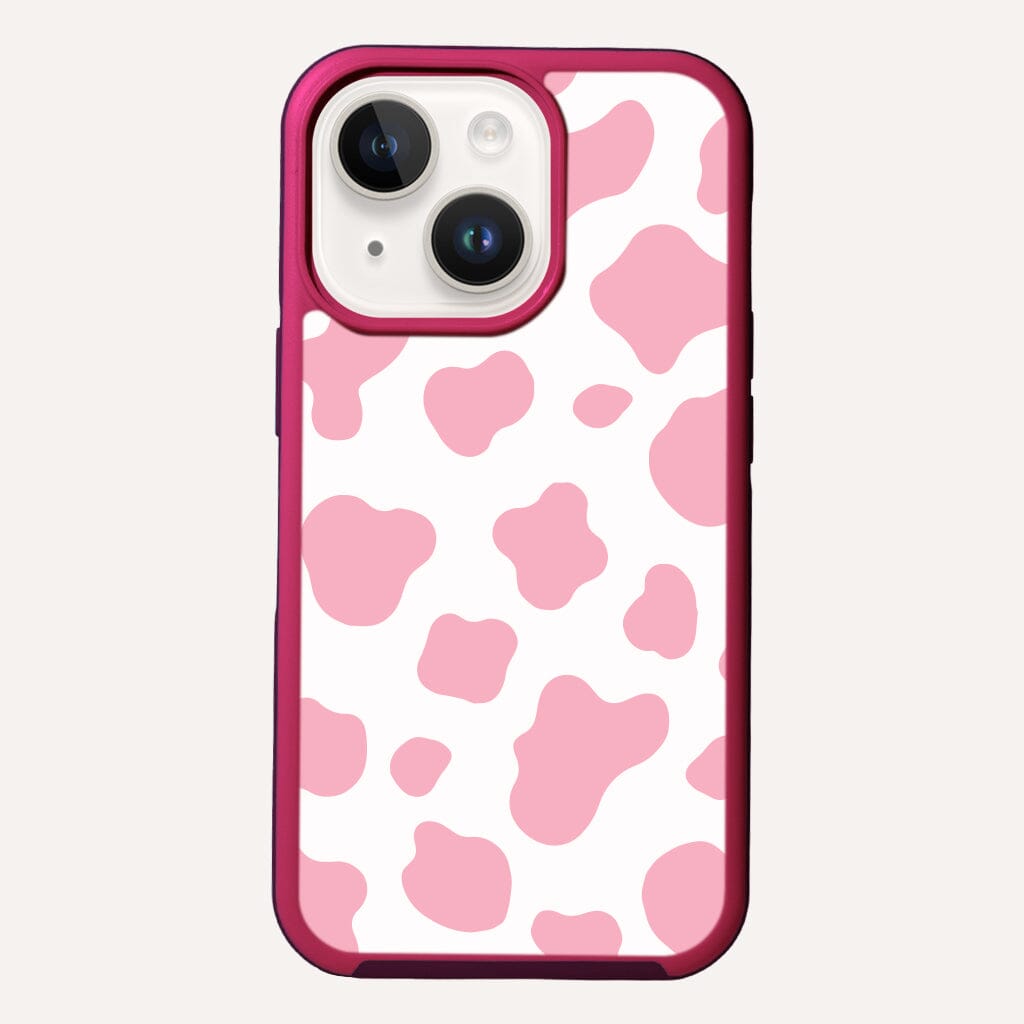 MagSafe iPhone 14 Plus Pink Cow Print Case