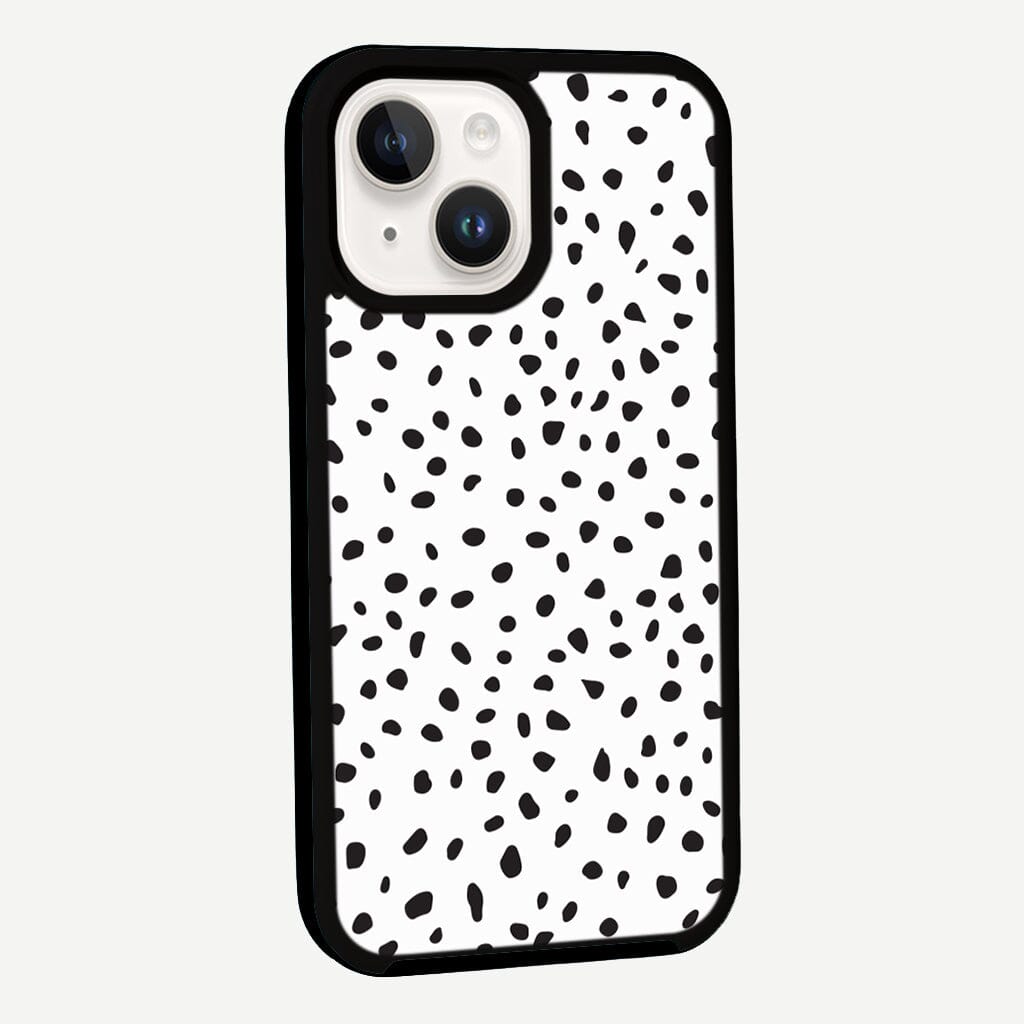 MagSafe iPhone 14 Plus White Polka Dots Case