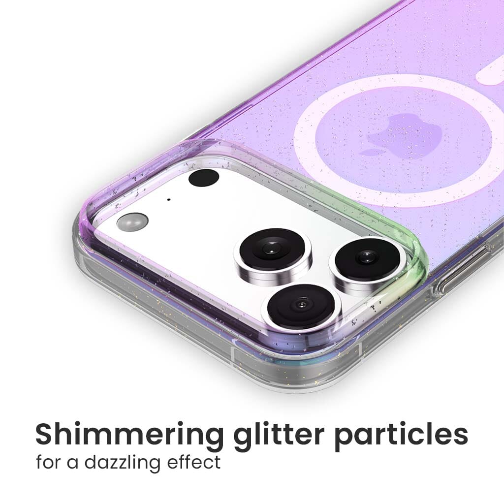 iPhone 17 Pro Max Anti-Yellow Glitter Clear Case with MagSafe