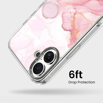 iPhone 16 Case With MagSafe - Pink Marble