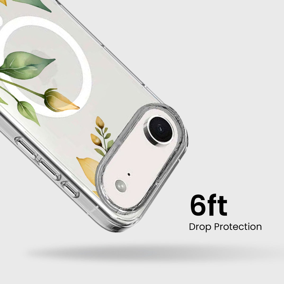 MagSafe iPhone Air Yellow Wildflower Clear Case