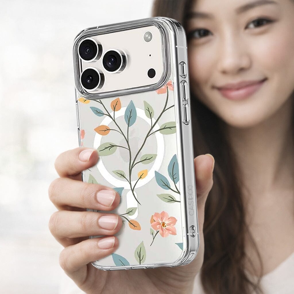 MagSafe iPhone 17 Pro Max Easter Floral Clear Case