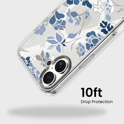 MagSafe iPhone 17 Blue Pattern Clear Case