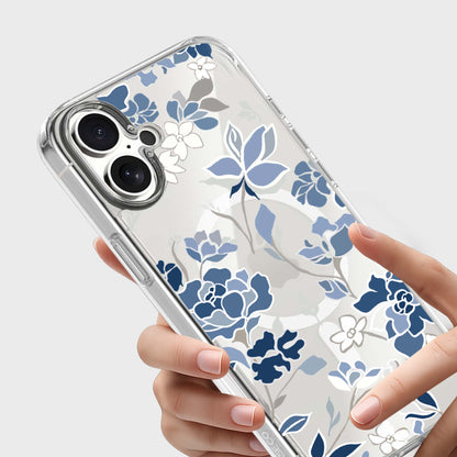 MagSafe iPhone 17 Blue Pattern Clear Case
