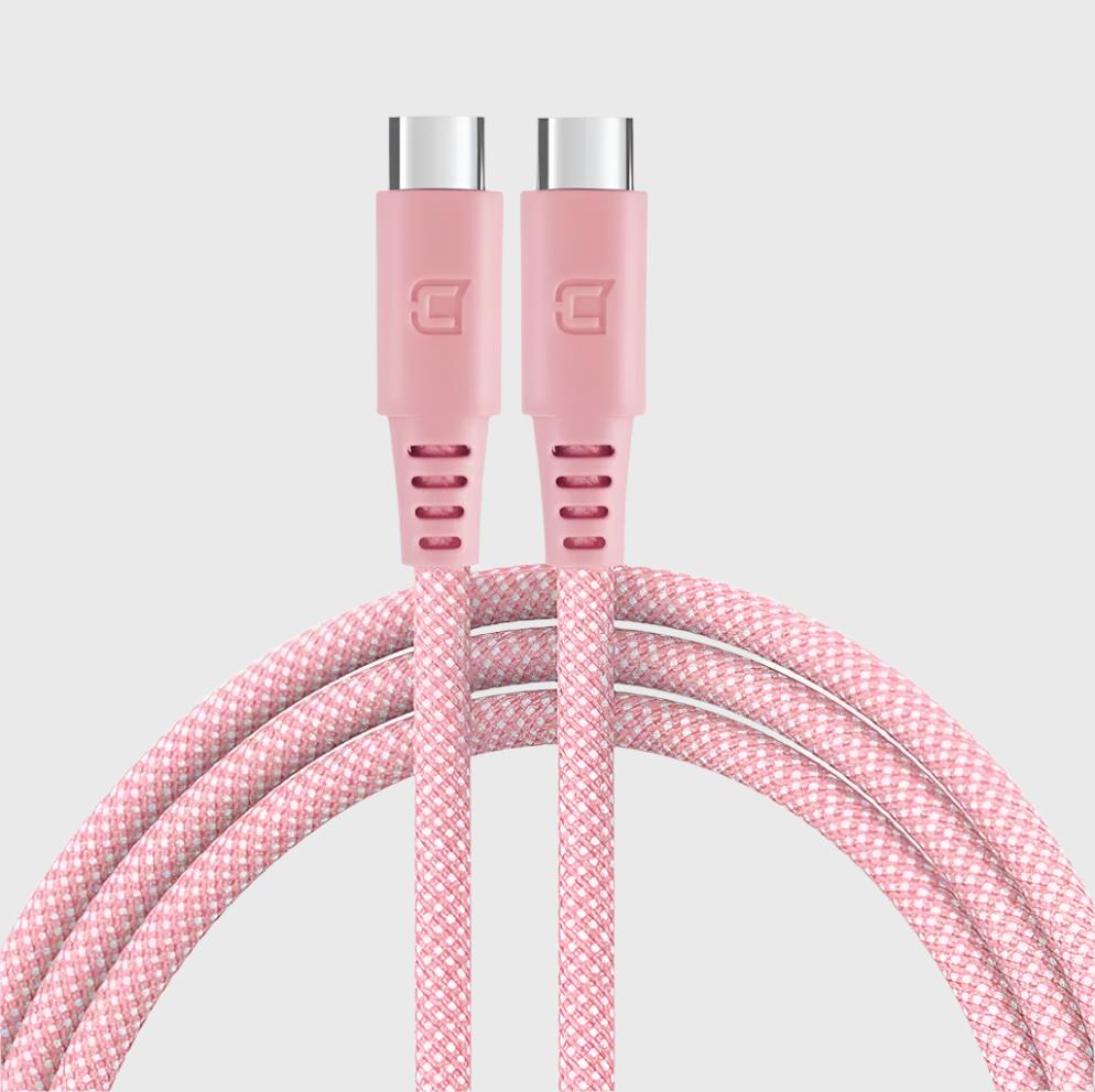 100W USB-C to USB-C Charge Cable (2M) - Pastel Pink