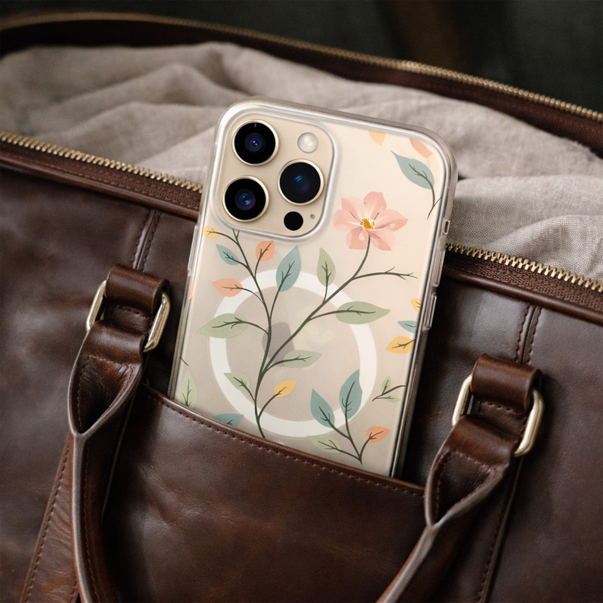 MagSafe iPhone 16 Pro Easter Floral Clear Case
