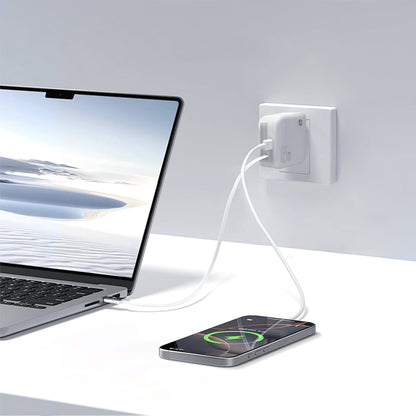 Retract - 65W Foldable Wall Charger with Built-in 100W USB-C Cable