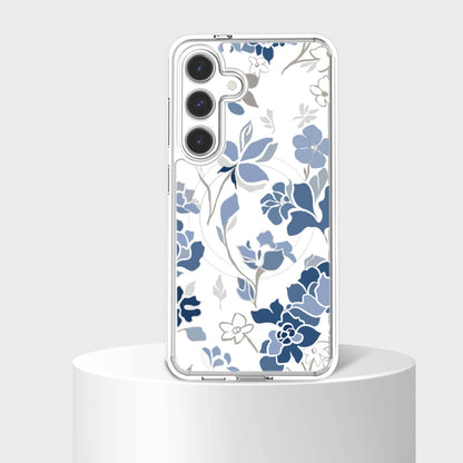 Samsung Galaxy S26 Blue Pattern Clear Case