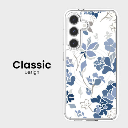 Samsung Galaxy S26 Blue Pattern Clear Case
