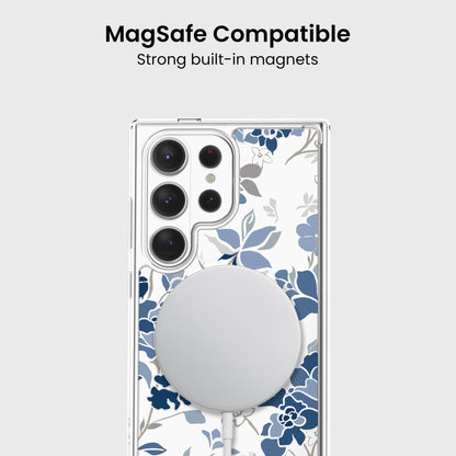 Samsung Galaxy S26 Ultra Blue Pattern Clear Case