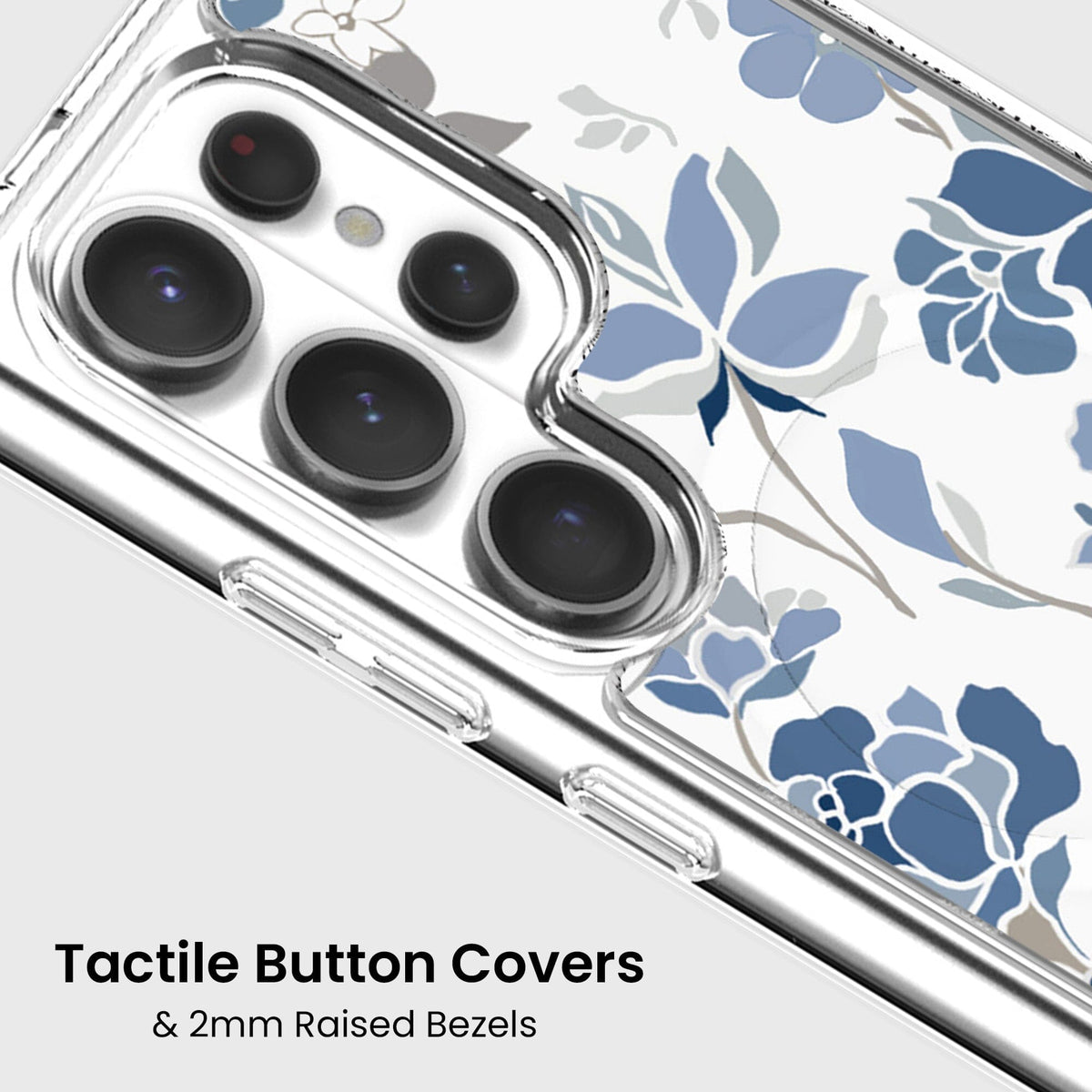 Samsung Galaxy S26 Ultra Blue Pattern Clear Case