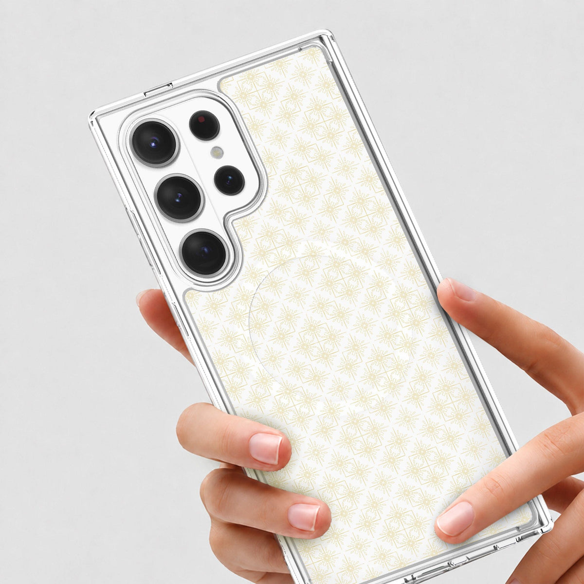Samsung Galaxy S26 Ultra Clear Design Case - Petal Gold
