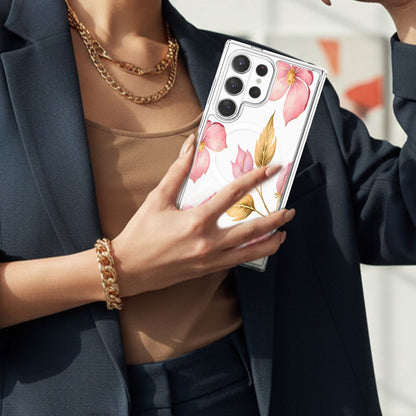 Samsung Galaxy S26 Ultra Pink Wildflower Clear Case