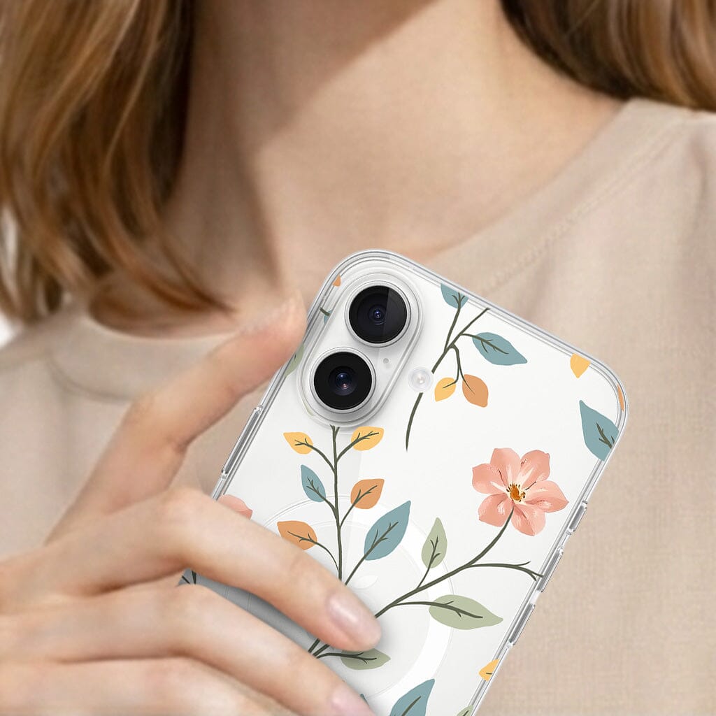 MagSafe iPhone 16 Easter Floral Clear Case
