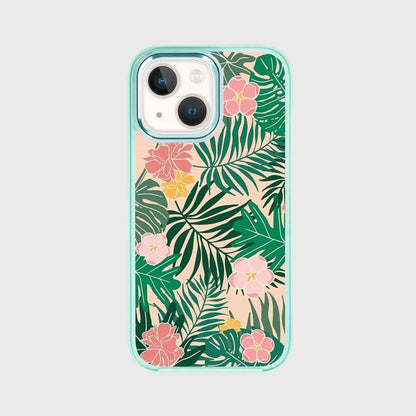 MagSafe iPhone 14 Teal Wild Flower Case