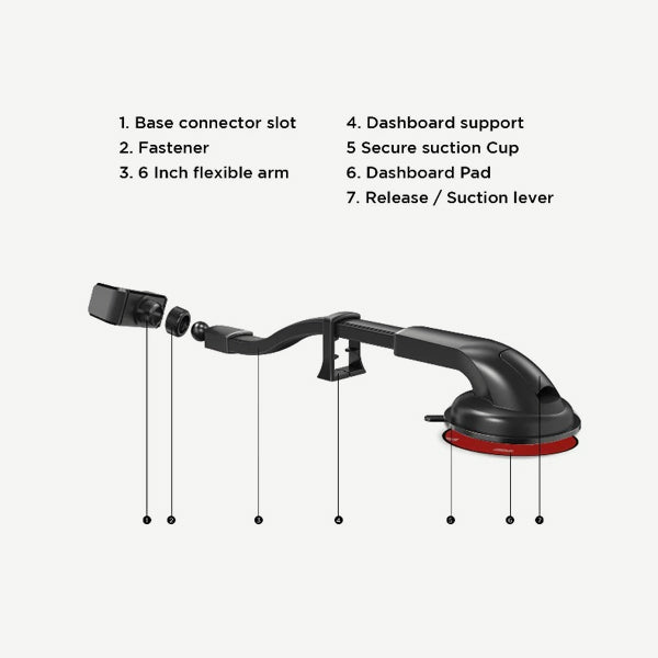 Simpl Grip Flexible Gooseneck Dashboard Mount