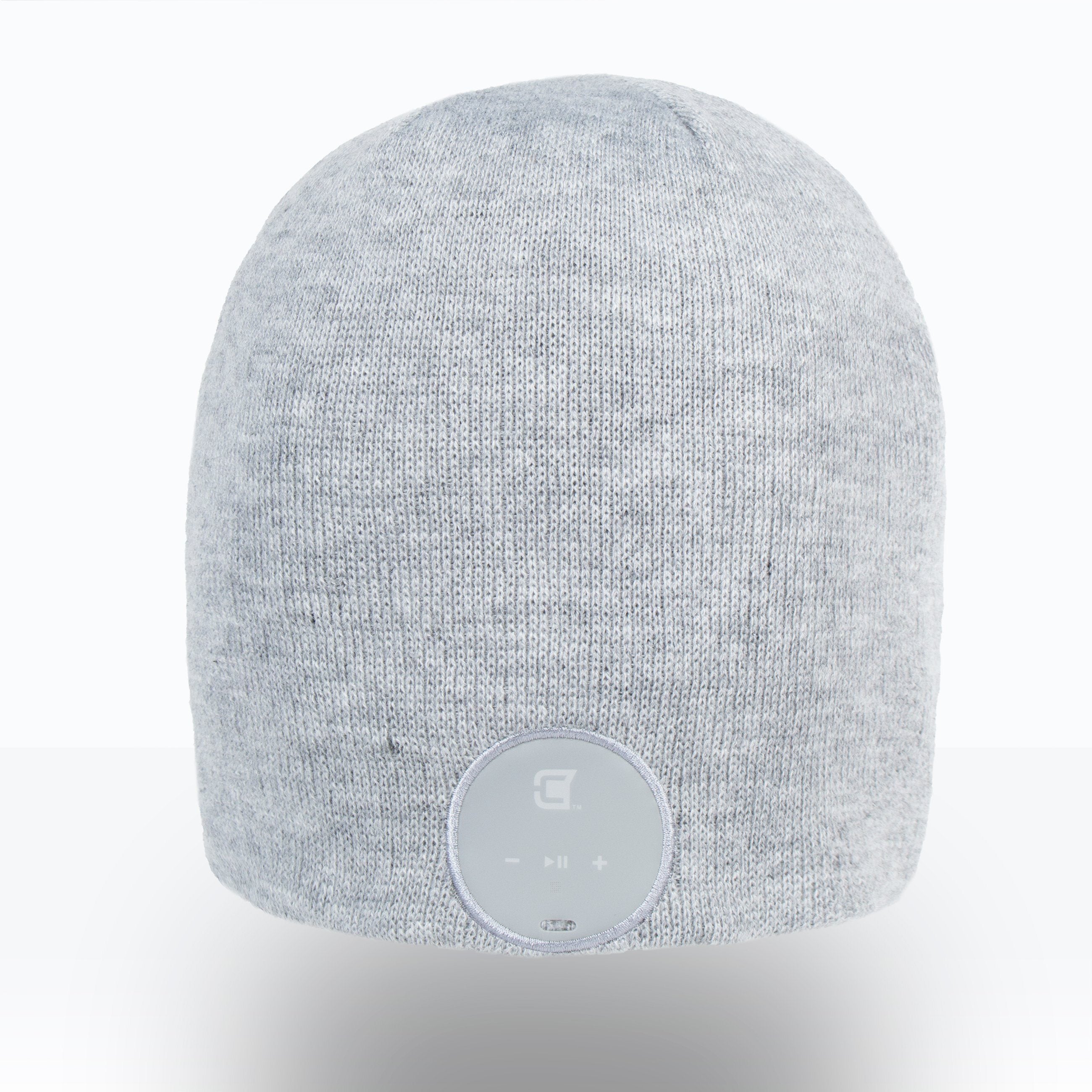 Blu Toque Slim Ribbed Bluetooth Beanie - Ash Grey | Caseco Inc. (Front-Ash Grey Beanie)