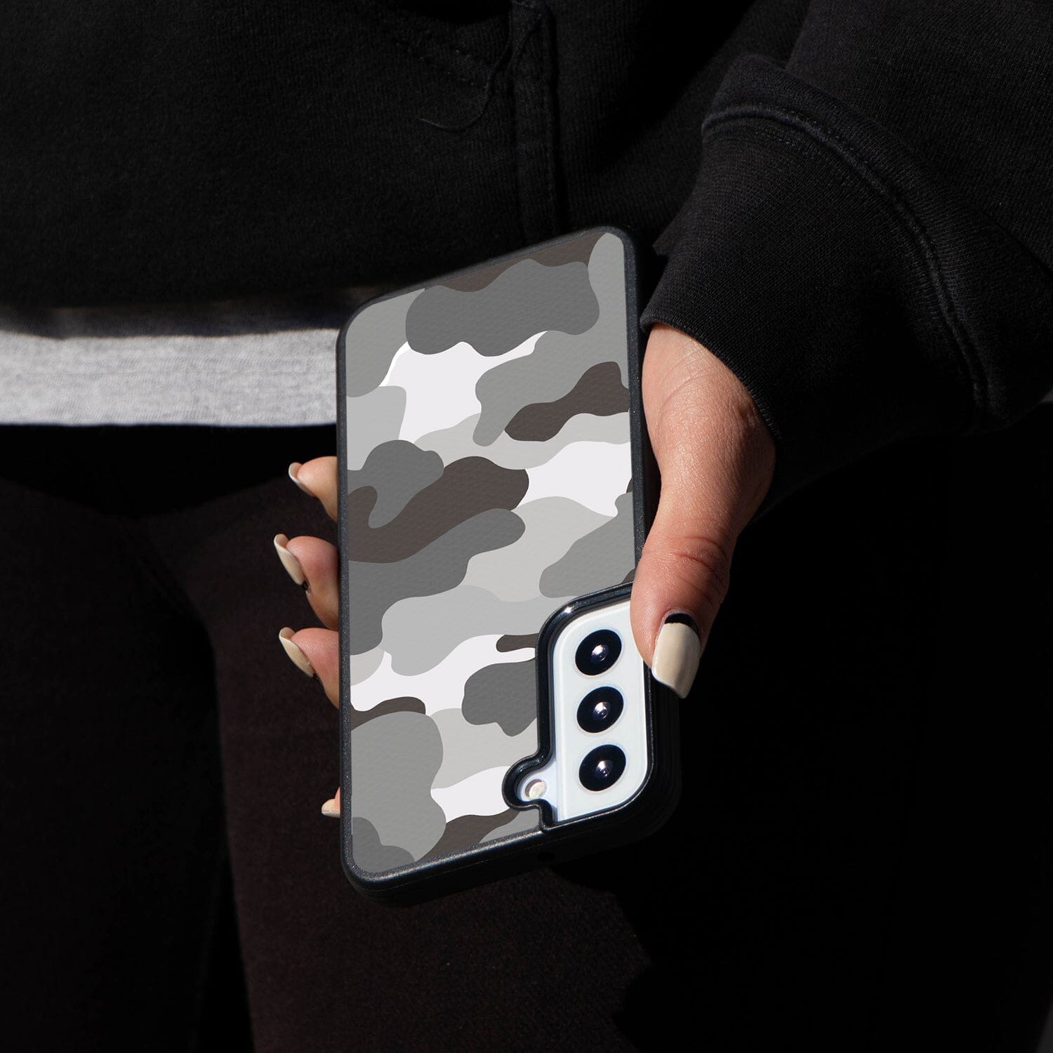 Grey Samsung Galaxy S22 Plus Camo Case